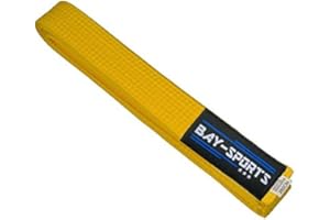 ‎BAY BAY® Budogürtel, GELB, Gelbgurt, Kampfsportgürtel, Budo Obi Gürtel Kampfsport, Wettkampfgürtel, Karate, Judo, Taekwondo, Tae Kwon Do, Ju-Jutsu, BJJ, Kickboxen, Kinder, Kids, Junior, Senior, Erwachsene