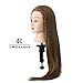 RC Head Model Hairdressing Equipment Styling Head Doll with 70cm/27.5" Fiber Hair (Brown) for Braiding, Cutting, Student Practice + Clamp