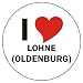 Produktbild I Love LOHNE (OLDENBURG) Laptopaufkleber Laptopskin 210x210 mm rund