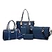 Produktbild Kairuun Damen Handtaschen Große Henkeltaschen Satchel Crossbody Umhängetaschen Taschen Geldbörse mit 6 Stück Set