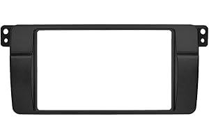 Audioproject A418 Façade d'autoradio 2 DIN double DIN pour BMW Série 3 E46 Cadre d'encastrement Noir