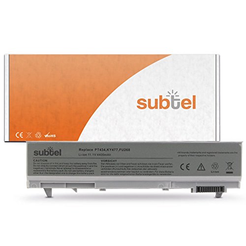 subtel® Akku für Dell Latitude E6400, E6410, E6510, E6500, Dell Precision M4500, M4400, M2400 - 4400mAh Ersatzakku PT434, PT436, 451-11218, 451-10579, 312-0748, PP30L(A), PP27L(A), 1M215, NM631, KY477