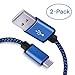 Price comparison product image 2 Pack 10FT Android USB Micro Charger Cable Extra Long Braided for Samsung Galaxy S7 Edge/S6/S5, Note5/4, Echo Dot(2nd), Xbox One/PS4 Controller, Windows, MP3, Camera and Other Device