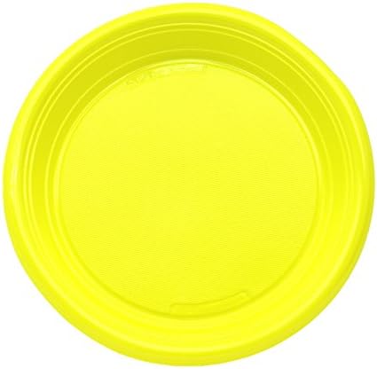 Party Tableware Set Plates Cups Cutlery yellow