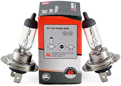 2x H7 55 W 12Volt Clear Halogen Light Bulbs for RENAULT CLIO III (BR0/1, CR0/1), Espace IV (JK0/1 _), KOLEOS (HY _) Laguna I (B56 _, 556 _)