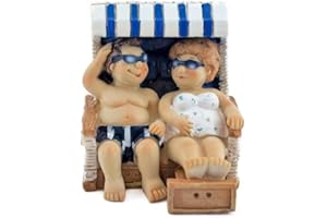 ART DECOR Strandkorb Urlaubspaar, Ostsee, Urlaub, Strand, Mini Strand Korb