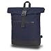 Produktbild Roll Top Rucksack Backpack mit Polsterung in verschiedenen Farben Navy