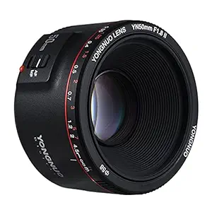 YONGNUO YN50mm F1.8 II,Standard Prime Auto Focus Lens for Canon Full Frame SLR EF Mount Cameras,Black