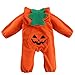 iEFiEL Newborn Baby Halloween Fancy Hooded Romper Jumpsuit Costume Outfit Orange Pumpkin 6-9 Months
