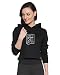 Campus Sutra Black Womens Printed Crop Hoodie RS.517.00