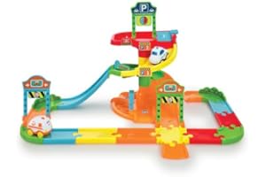 LITTLE LOT Addo Park & Drive Garage Playset – Race Car Set for Children Ages 12 Months and Over