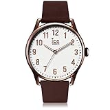 Ice-Watch - ICE time Brown White - Braune Herrenuhr mit Lederarmband - 013047 (Large)