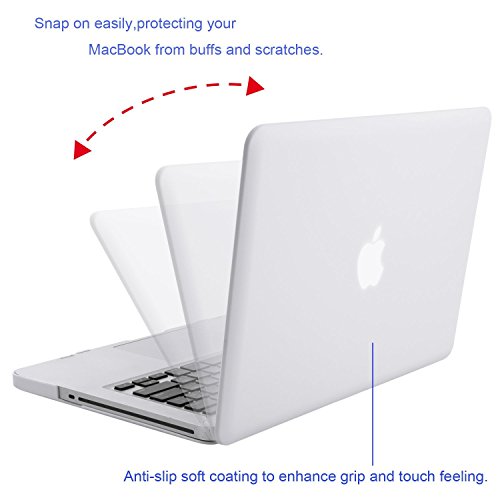 MOSISO Ultra Slim Plastik Hartschale Schutzhülle Hülle Snap Case für MacBook Pro 13 Zoll mit CD-ROM Drive (A1278), Weiß - 2