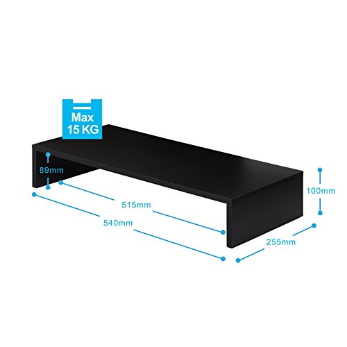 Fitueyes Monitor Ständer aus Holz 54×25,4x10cm schwarz DT105401WB - 3