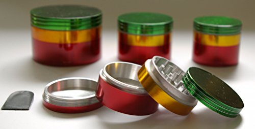 Grinder alu 4-teilig mit Sieb und Magnet (50mm Durchmesser) - 2