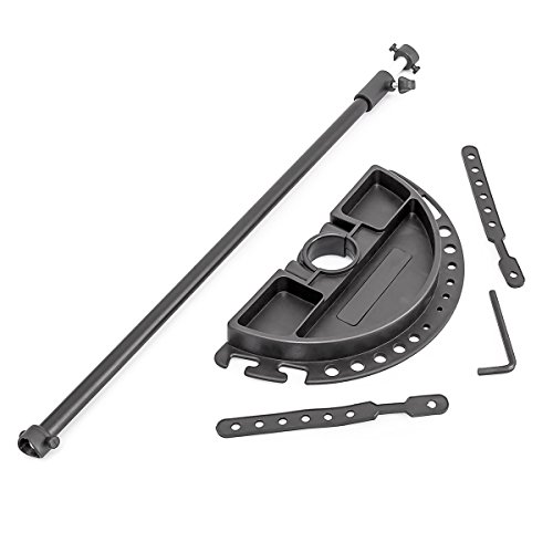 Relaxdays Fahrradmontageständer Reparaturständer mit Werkzeugablage – klappbar & höhenverstellbar – schwarzer Montageständer vierbeinig stabil mit festem Stand – Stahl pulverbeschichtet - 7