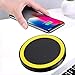 Produktbild bingT Fast Wireless Charger, Qi Wireless Charger, Tragbares Ultradünnes Kabellose Ladestation, kabelloses Laden Ihres Pad, Qi Ladegerät passend für iPhone XS/XS Max/XR (Gelb)