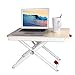 Produktbild PEIQI HOME Sit-Stand Workstation, Sitz-Steh-Schreibtisch Aufsatz 5 Ebenen höhenverstellbarer Laptopständer Ergonomische Tischstation für Laptop PC Notebook-Computer