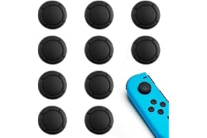 GENERIC Set of 5 Dual Silicone Thumb Grips for Nintendo Switch - Enhanced Grip Black Controller Caps -Replacement Joystick Covers, Quick Fit, Boosts Gaming Precision
