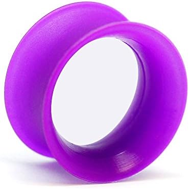 Kaos Original Silicone Skin Eyelet - UV Purple - Ultra Thin Flesh Tunnel (10mm - 00Ga)