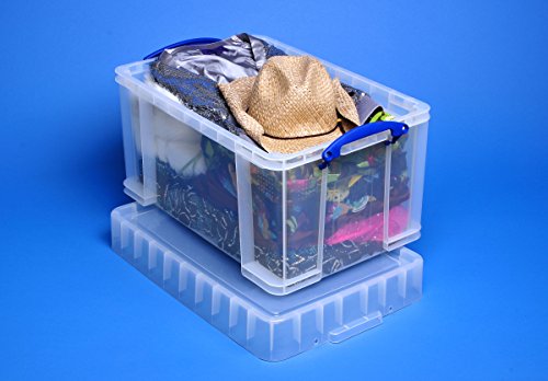 Really Useful Box 48 Liter XL – transparent – 60,0×40,0x35,0cm – für 140 Schallplatten - 3