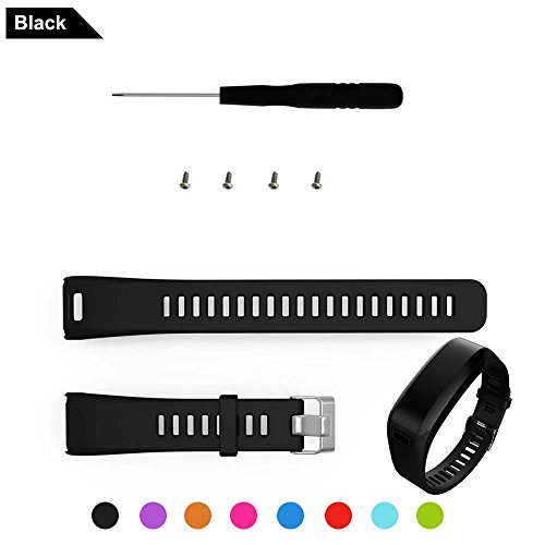 Bemodst® Watchband for Garmin Vivosmart HR Fission Smartwatch, Replacement Silicone Watch Wrist Band Sport Accessory Strap Bracelet with Removal Tools