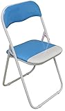 Harbour Housewares Baby Blue / White Padded, Folding, Desk Chair ()