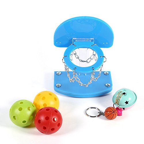 Preisvergleich Produktbild Hundespielzeug Papagei Ausbildung geistigen Halterung Basketballständer mit Kugeln für Vögel Papageien