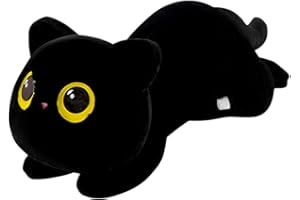 HOXSNII Gato Muñeco de Peluche, Cojines de Peluche Juguetes de Peluche Almohada de Felpa Kawaii Figura de Peluches Juguetes Almohada de Peluches Regalo para Niños