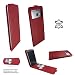 Produktbild Handy Schutz Hülle | für YU Yureka Black | Slim Flipstyle mit Magnetverschluss | HQ Leder - Flip Nano M Leder Rot