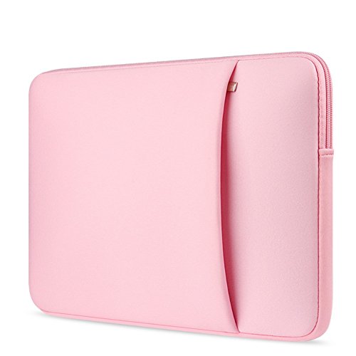 Balai Doppel-tasche Rei  verschluss Computer Bag Notebook Schutz Paket Tragbar Notebook Taschen H  llen  15 6 inch Pink