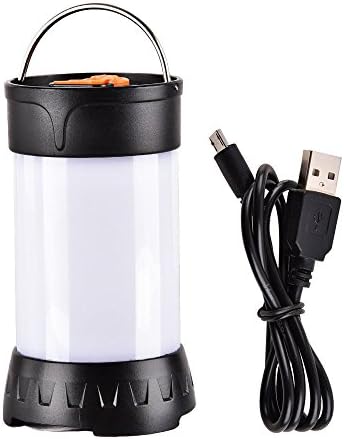 Mini Waterproof LED Camping Lantern Ultra Bright Portable with Magnetic Base and 5 Light Modes, USB Rechargeable for Camping Hiking and Power Outage (1 Pack)