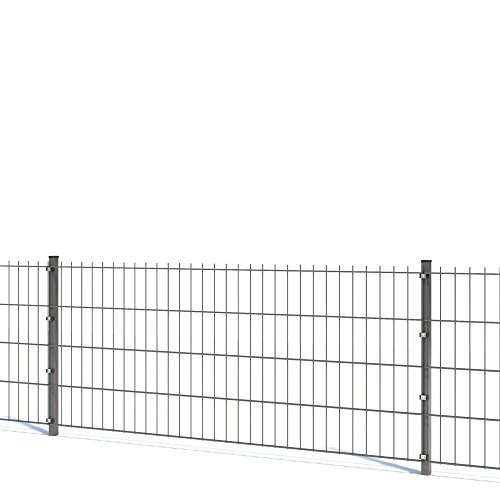 Preisvergleich Produktbild 15m Doppelstabmattenzaun Industriezaun Gartenzaun Gittermattenzaun 1030mm anthrazit