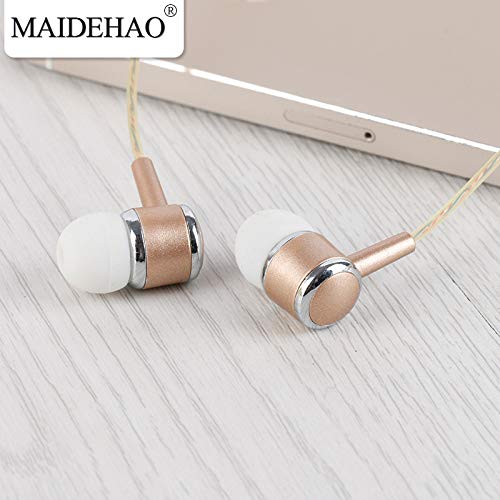 Preisvergleich Produktbild BedolioMobile In-Ear-Headset mit Kabel Smartphone Universal-Headset mit Kabelfernbedienung, goldfarben