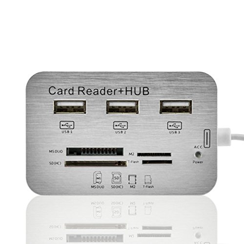 Lightning 8-Pin OTG Adapter Kartenleser Card Reader SD Micro SD Mini SD MMC MS M2 + USB-HUB für Kamera, Tastatur oder Maus für Apple iPad 4 / iPad Air / iPad Mini / iPad Mini 2 / iPad Mini 3 / iPad Mini 4 / iPad Air 2 / iPad Air Pro / iPad 5 - 3