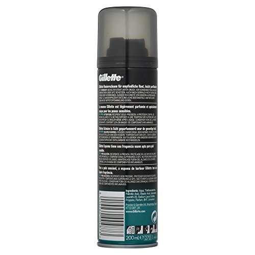 Gillette Basis Rasierschaum für empfindliche Haut, 200 ml - 2