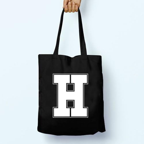 Initial, Personalised, Personalized Illustrated, Shoulder, Tote, Long Handles, Graphic, Cute, Tumblr, Hipster, Beach, Gym, Festival, School, Bag