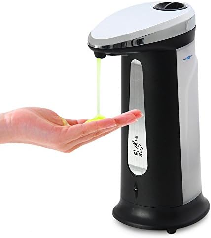 Nicole Knupfer Soap Dispenser 400ml Touchless Auto Soap Dispenser Sensor Sanitizer Dispenser with Waterproof Base for Kitchen Bathroom
