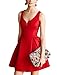 Produktbild iHAIPI - Kleid Audrey Hepburn 'Vintage klassische Stil der 1950er Jahre sexy V-Ausschnitt (01. X-Small, 01. Rote)