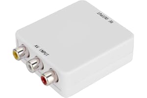 Mini AV Till RF-signalomvandlare, Stöder 67,25Mhz 61,25Mhz AV Till RF-videoomvandlare för TV, VHS-video, DVD-brännare