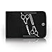 Roo Beauty Scissor Wallet, Hairdressing Two Scissor Pouch in Black