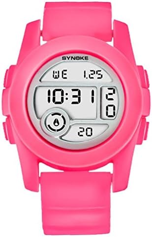Women's LED Digital Double Action Watch, GreatestPAK Multi-Function 50M Waterproof Watch (Hot Pink)
