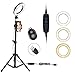 Price comparison product image LED Ring Light, 6" Circle Light with Adjustable Tripod Stand, 3 Light Modes & 10 Brightness Level, Phone Holder Bluetooth Remote Control Light Kit, USB Powered, for YouTube Video and Makeup