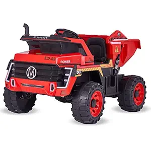 Baybee Caterpiller Baby Toy Car Rechargeable Battery Operated Ride-On Car for Kids Baby with 12V Motor, Children Car Mixer Dump Truck, Baby Racing Car for Boys & Girls Toys Age 2 to 8 Years (Red)