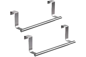 Yitobici Lot de 2 toalleros sin perforación - Para baño y dormitorio - 23 cm - Plateado