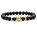 Produktbild WODESHENGRI Armbänder,Männer Armband Schwarz Steinernen Löwen Classic Stone Bead Armband Für Männer Und Frauen Schmuck Geschenk Vorangegangen