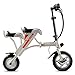 Produktbild FMKYQ Erwachsenes Faltendes Elektrisches Fahrrad 12-Zoll-Doppelsitz, Geschwindigkeit 32Km / H, Tragbares Faltendes Elternteil-Kind,Tragende 120 Kg,White,Endurance30km