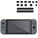 Price comparison product image H.eternal Screen Protector Nintendo Switch Tempered Glass Screen Protector Premium HD Clear Anti-Scratch Silicone Rubber (As Shown)