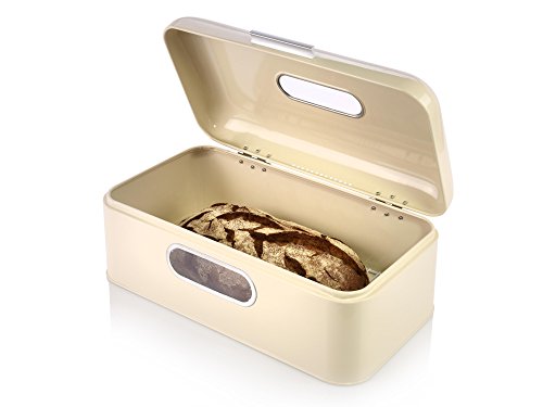 Bluespoon Brotkasten aus Metall | Einzigartiges Retro-Design | Dank der Sichtfenster sehen Sie schon von außen, was sich im Kasten befindet | Mit praktischen Gitter für eine optimale Luftzirkulation - 2