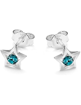 butterfly Mädchen Ohrstecker Sterlingsilber 925 türkis Swarovski Elements original Stern Geschenkverpackung, kleines...